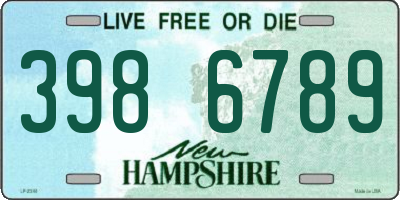 NH license plate 3986789