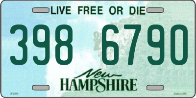 NH license plate 3986790