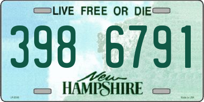 NH license plate 3986791