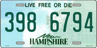 NH license plate 3986794