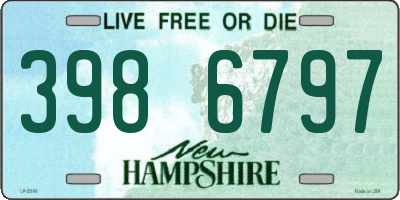 NH license plate 3986797