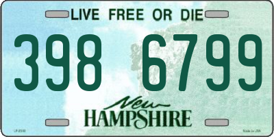 NH license plate 3986799