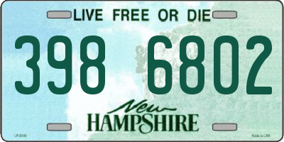 NH license plate 3986802