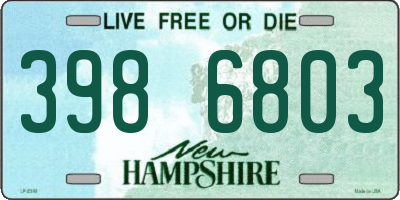 NH license plate 3986803