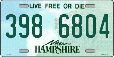 NH license plate 3986804