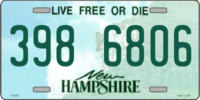 NH license plate 3986806