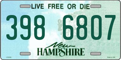 NH license plate 3986807