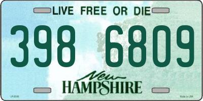 NH license plate 3986809