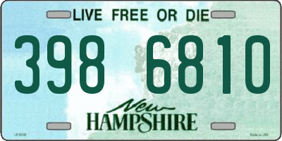 NH license plate 3986810