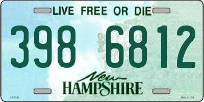 NH license plate 3986812