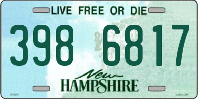 NH license plate 3986817