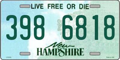 NH license plate 3986818