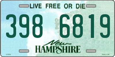 NH license plate 3986819