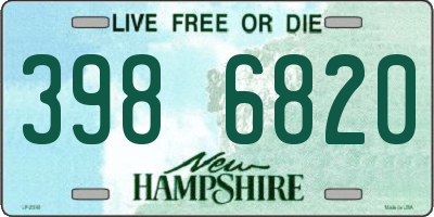 NH license plate 3986820