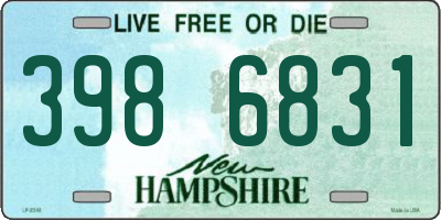 NH license plate 3986831