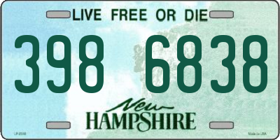 NH license plate 3986838