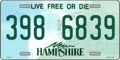 NH license plate 3986839