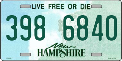 NH license plate 3986840