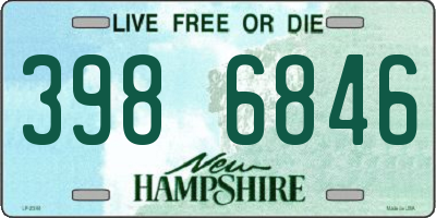 NH license plate 3986846