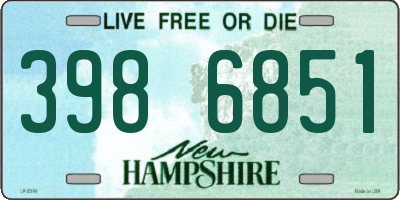 NH license plate 3986851