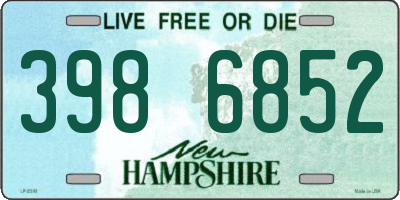 NH license plate 3986852