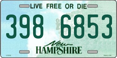 NH license plate 3986853