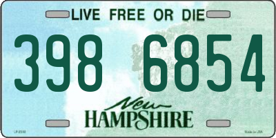 NH license plate 3986854