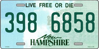 NH license plate 3986858