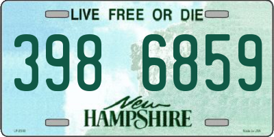 NH license plate 3986859