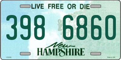 NH license plate 3986860