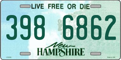 NH license plate 3986862