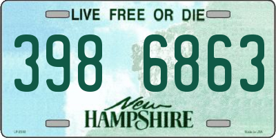 NH license plate 3986863