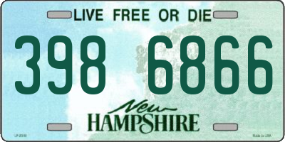 NH license plate 3986866