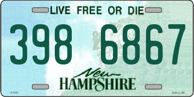 NH license plate 3986867