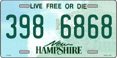 NH license plate 3986868