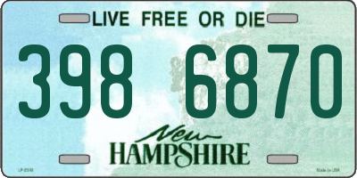 NH license plate 3986870