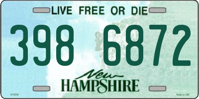 NH license plate 3986872