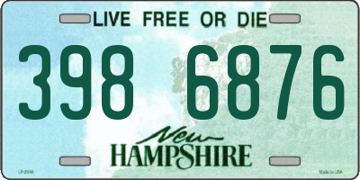 NH license plate 3986876