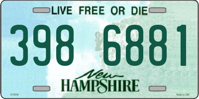 NH license plate 3986881