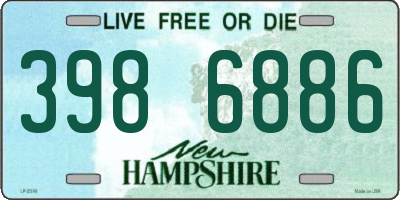 NH license plate 3986886