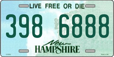 NH license plate 3986888