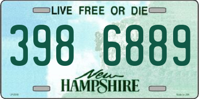 NH license plate 3986889