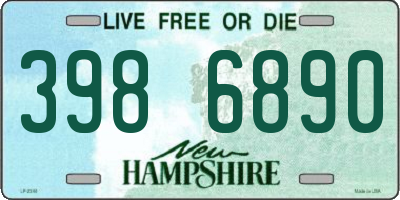 NH license plate 3986890