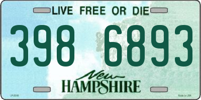 NH license plate 3986893