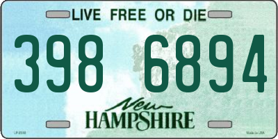 NH license plate 3986894