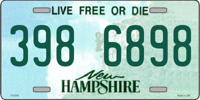 NH license plate 3986898