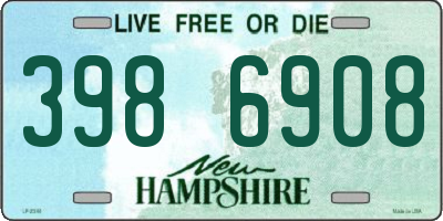 NH license plate 3986908