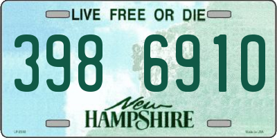 NH license plate 3986910