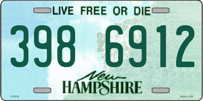 NH license plate 3986912