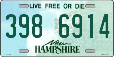 NH license plate 3986914